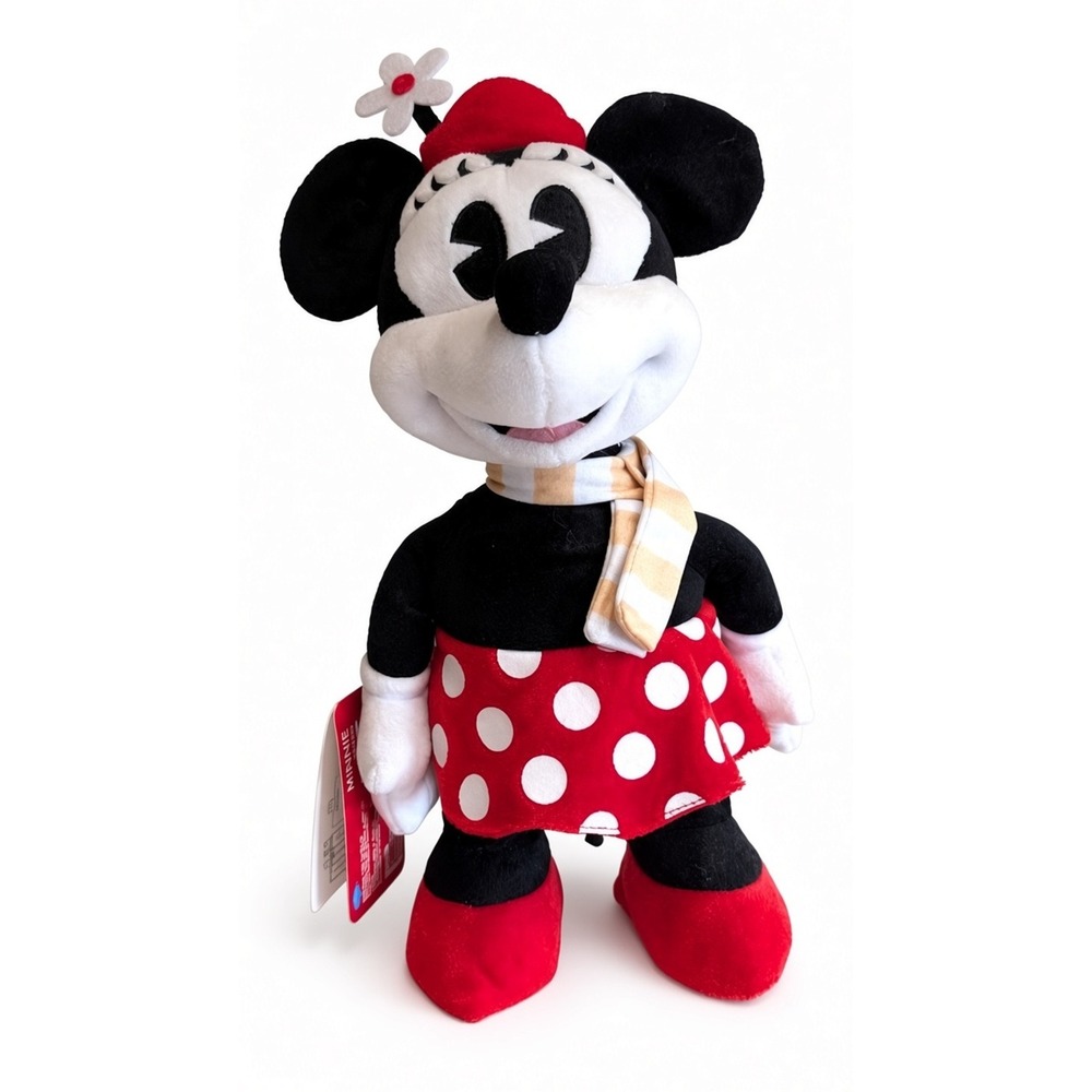 Disney Animated Singing Minnie Mouse Plush, Deck the Halls, Just Play, 13" Tall
